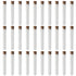 Seimneire 30 Pack Clear Test Tubes, Clear Vials with Sealing Caps and Corks,