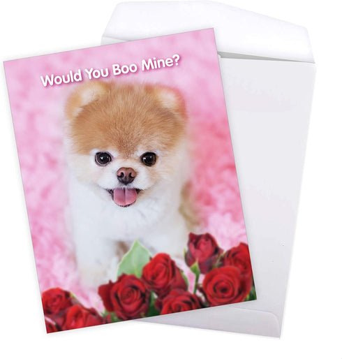 The Best Card Company Jumbo Valentine's Day Card (8.5 x 11 Inch) - Boo My Valentine Vday Greeting Card