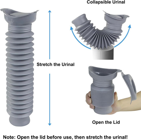750ML, Pee Bottles for Men, Portable Urinal for Men, Collapsible Urine Bottle Car Urinals for Men and Women, Emergency