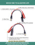 BNC Test Leads, BNC (F) to Alligator Clip, 1 Pack Test Lead Breakout Cable for Multimeter, 5A Rating