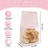 50 6.3'' 5.1'' 10.2'' Packaging(Pink) Funcoo pcs Bakery Bags with Window, x x Bakery Cookie Bags with Tin Tie Tab Lock