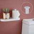 304 Holder.93088MW RANDOM Matte White Toilet Paper Holder with Phone Shelf, SUS Stainless Steel Modern Bathroom