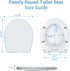 EcoExplorer Toilet Seat Cover,PP Round Toilet Seat With Toddler Seat Dual-Flip Soft-Close Lid & SecureLock Brass Bolts