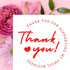 Packaging 1-5/8" Pre-Inked Grateful Heart Custom Thank You Stamper | Personalized Business Rubber Stamp for Small