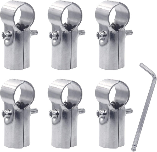 6 Sets of Panel T Clamps - Fine Pipe Connector Clamps for "T" Clamps into Pipe Fence Reinforcement