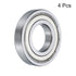 uxcell 4 Pcs 16004-2Z Deep Groove Ball Bearing, High Carbon Chrome Steel Z3 Double Rubber Sealed, 20mm x 42mm x 8mm