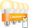 LEPOWER-TEC Smart Light Bulbs, Smart Bulb Compatible with Alexa/Google Assistant Only, Dimmable
