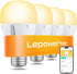 LEPOWER-TEC Smart Light Bulbs, Smart Bulb Compatible with Alexa/Google Assistant Only, Dimmable