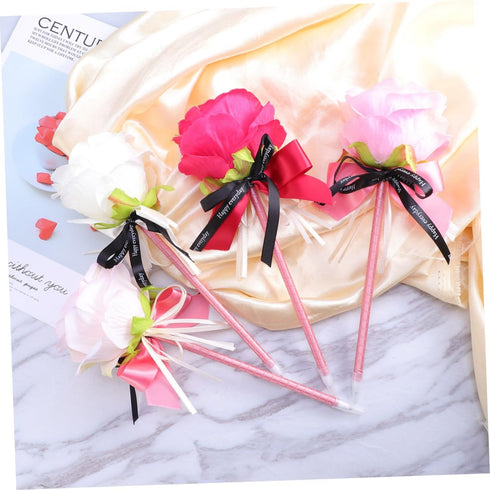 EXCEART 8 Pcs Stylus Pen Set - Artificial Peony Ornaments, Funny Ballpoint Pens, Creative Signature Pens, Office Bulk
