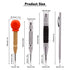 4 Pack 5 Inch and 6 Inch Automatic Center Punch Tool Adjustable Spring Loaded Punch and Metal Engraving Pen for Metal Wood Working with Hard-Shell Carry Case