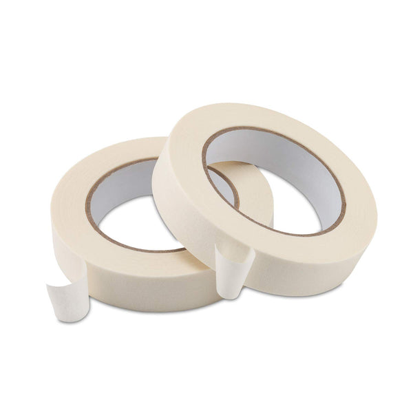 Lichamp Masking Tape 1 inch, 2 Pack General Purpose Beige Masking Tape, 1 inch x 55 Yards