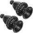 NUOBESTY 2pcs Decorative Lamp Finial Black Aluminum Simple and Creative Light Accessory