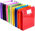 Plastic Document File Folder, A4 Size Expandable Poly Envelopes, Waterproof Transparent File Pouch with Snap Closure &