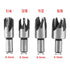 8Pcs Wood Plug Cutter Drill Bit Set, Carbon Steel Straight and Taper Claw, 5/8" 1/2" 3/8" 1/4"