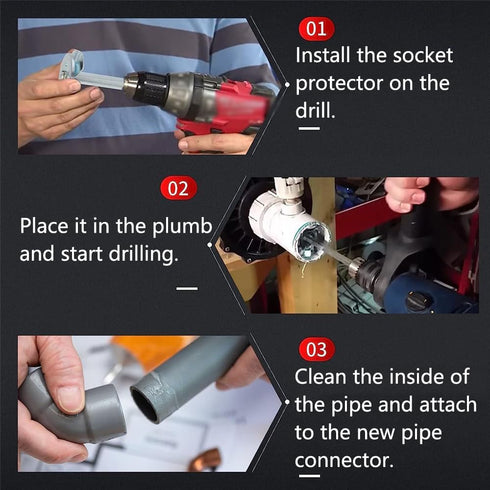 PVC Fitting Saver 2 inch PVC Pipe Reamer Cutter for Removing SCH 40 from Hub Socket, Plumbing Tool