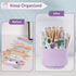 SKYDUE 360 Degree Rotating Desk Organizer, Purple Dual-Purpose Pencil Pen Holder with 5 Slots