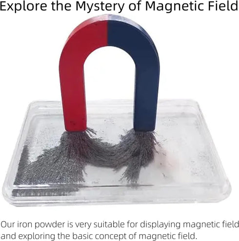 (13 1 Pack AOMAG Magnetic Sand Iron Filings Magnetic Power for Magnet Education and School Projects, Storage Ounces)