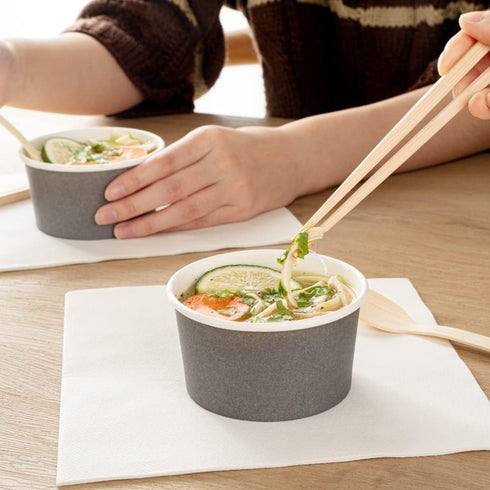8-Ounce 50 Frozen Coppetta Dessert Cups, Disposable Ice Cream Cups - Lids Sold Separately, Sturdy, Gray Paper Yogurt