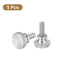 uxcell M4x10mm Knurled Thumb Screws, 5pcs 304 Stainless Steel Flat Knurled Head Bolts with Grip Knobs