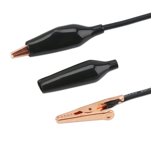 DROK Jumper Wires with Alligator Clips, 6pcs 45mm Large Pure Copper Test Leads, 19.6 inches/50cm
