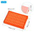 PATIKIL 96 Wells PCR Tube Rack for 0.2ml Test Strips Tubes, 4pcs Waterproof Tubes Filling Tray Centrifuge Tube Holder, Orange