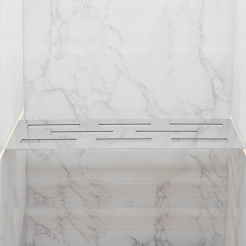 Biutimarden 11.81 Inch SUS304 Shower Niche Shelf for Prefabricated Tile Niches Stainless Steel Shower Shelf for Tile