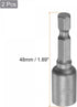 uxcell Quick-Change Nut Driver Bit, 1/4" Hex Shank 8mm Magnetic Nut Setter Drill Bits, 1.89" Length, Metric 2 Pcs by uxcell