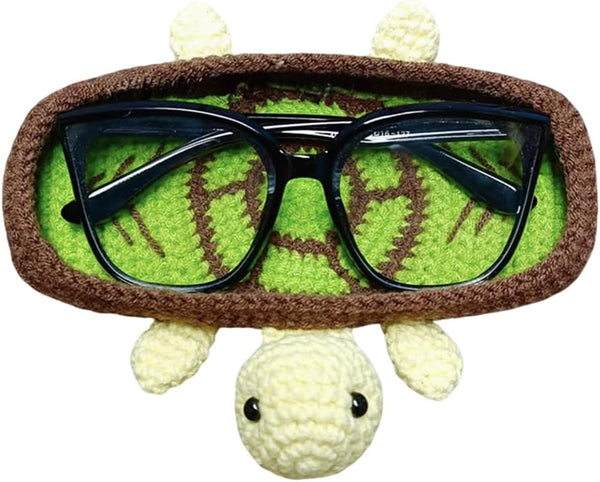 Handmade Crochet Glasses Holder, Soft Knit Eyeglasses Sunglasses Tray Storage Organizer for