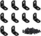 Yuecy 10PCS L Bracket Corner Brace with 20PCS Screws, Black Stainless Steel 90
