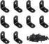 Yuecy 10PCS L Bracket Corner Brace with 20PCS Screws, Black Stainless Steel 90