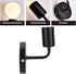 E27 AC85265V TOPINCN LED Sconces Wall Mounted Lamps Black Wall Light Fixture Retro Iron Single Head for Bedroom Living