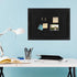 Black Frame Cork Board Bulletin Board, Decorative Hanging Pin Board with Felt for Home, School, Office, 1pc