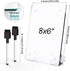 Frosted Acrylic White Board 8x6 Inches, Frameless Desktop Tablet Dry Erase Board with Flexible Magnetic Stand and