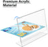 MaxGear 4X6 inches Slant Back Acrylic Sign Holders, Clear Plastic Display Stand for Office, Home, Store, Restaurant, 6