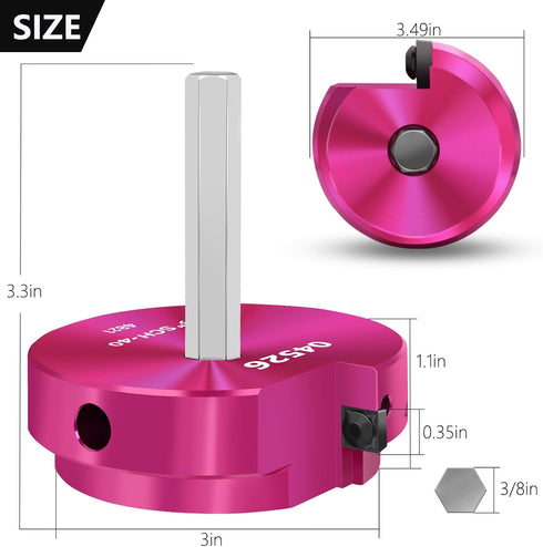 PVC Pipe Reamer with 3-Inch Head, PVC Fitting Saver, 3/8-Inch Hex Shaft for 3" Schedule 40 PVC CPVC ABS Pipe