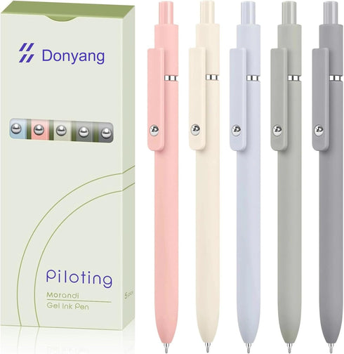 Gel Pens, Father's Day Gifts for Dad, Cool Morandi 0.5mm Fine Point Journaling Pen, Cute Black Aesthetic Stuff