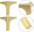 13cm 2pcs MAGICLULU Metal Triangle Furniture Legs for Couch and Cabinet, Titanium Finish Replacement Feet for Sofa, Tv