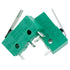 KW4-3Z Micro Limit Switch Three-Pin Roller Waterproof Travel Limit Switch Micro Switch with Lever Green 4PCS