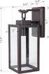E26 60W, 1-Pack LIT-PaTH Outdoor Wall Lantern, Wall Sconce as Porch Lighting Fixture, Medium Base Max Anti-Rust Metal