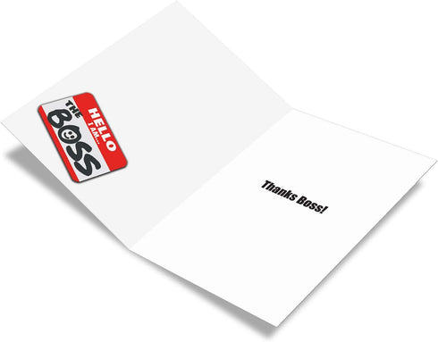 The Best Card Company Boss Thank You Greeting Card with 5 x 7 Inch Envelope, Co-Worker Thank You