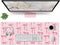Wirfray Pink Mouse Pad, Large Pink Desk Mat Bows Computer Mat, Gaming Keyboard