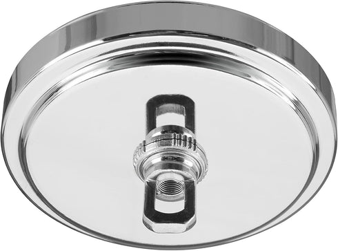 Aspen Creative 21507-31, 5-1/8" 1" Transitional Chandelier & Light Fixture Canopy Kit w/Collar Loop, Chrome, Diameter