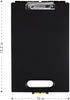 Dexas Clipcase Storage Clipboard with Handle, Set of Two, Black