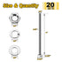 (20 Sets) 1/4-20x4" Hex Head Stainless Steel Bolts and Nuts with Washers, 304 Stainless Steel Fully Threaded