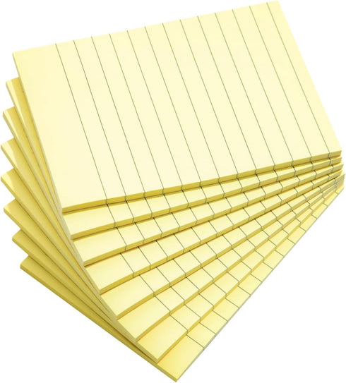 M&G 8 Pack Lined Sticky Notes, 3.4 X 5 inch, 320 Sheets Large Ruled Post Stickies for Office and School