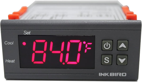 Inkbird Dual Stage DV 12V Digital Temperature Controller, Fahrenheit Thermostat Heating and Cooling for Homebrewing