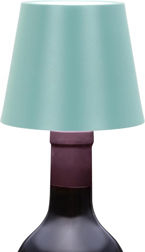 5 inches) Abbott Collection Cordless Rechargeable LED Bottle Stopper Lamp/Light (Light Blue, Classic Shade