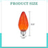 Neowah 25W Bulbs, 120 2 Pack Amber Flame Tip Chandelier Decorative Glass, Lumens