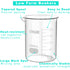 ONiLAB Griffin Low Form Glass Beaker, 2000ml Volume, 3.3 Borosilicate with Printed Graduation