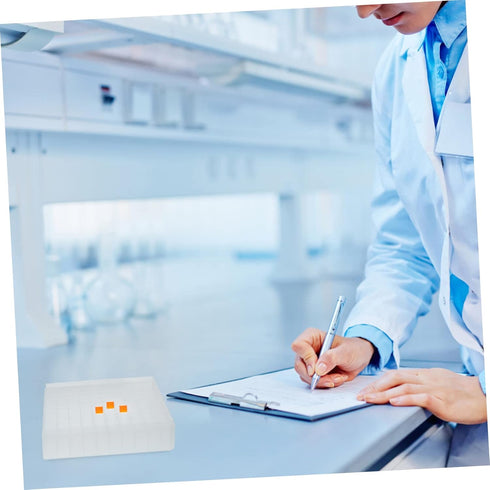 Translucent Microtube Storage Box, Cryovial Rack, Tube Freezer Box for Cryogenic Tubes